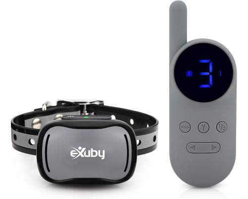 eXuby - Tiny Shock Collar for Small Dogs 5-15lbs - Smallest Collar on The Market - Sound, Vibration, & Shock - 9 Intensity Levels
