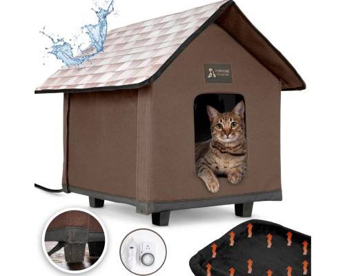 Heated Cat Houses for Outdoor Cats, Elevated