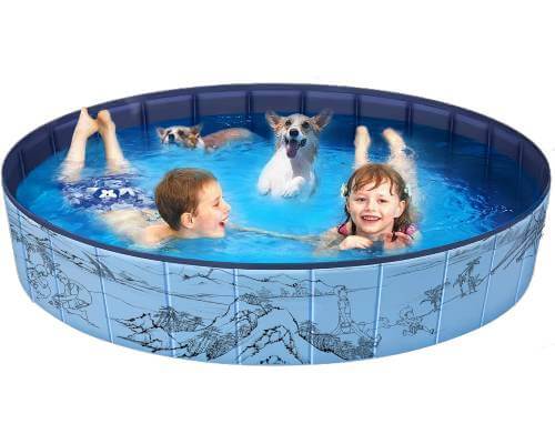 Jeasong Portable Foldable Dog Pool for Large Dogs