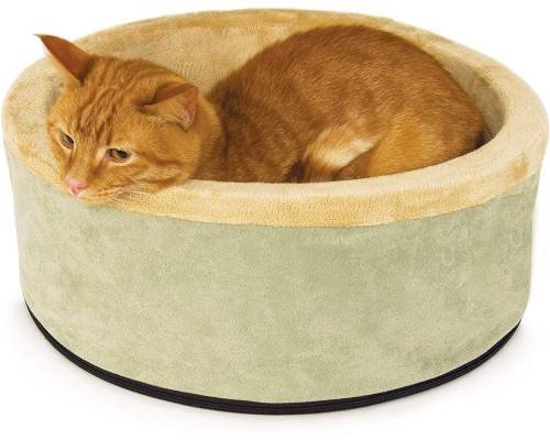 K&H Pet Products Thermo-Kitty Bed Heated Cat Bed for Indoor Cats