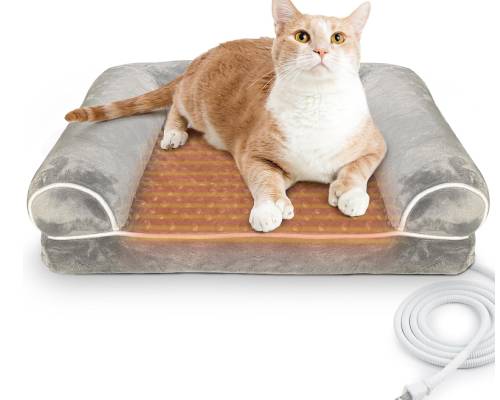 MARUNDA Heated Cat Bed for Indoor Small Cats and Dogs