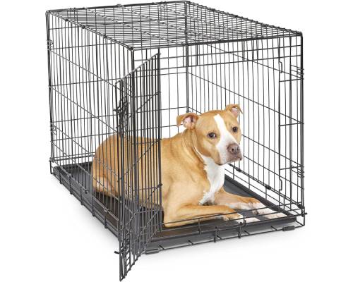 New World Newly Enhanced Single New World Dog Crate, Includes Leak-Proof Pan