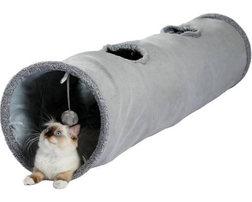 PAWZ Road Cat Tunnel 51 Inches Long Cat Toys Collapsible Tunnel 12 Inches