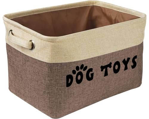PET ARTIST Non-customized Dog Toy Storage Basket Bin- Rectangular Storage Box