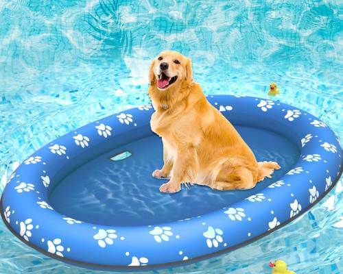 Pet Soft Dog Float Raft - Inflatable Dog Swimming Float for Summer