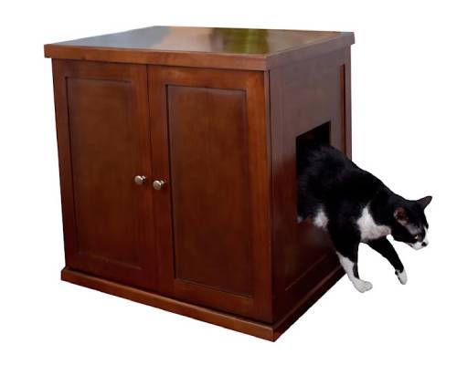 The Refined Feline Litter Box in Mahogany, Large 
