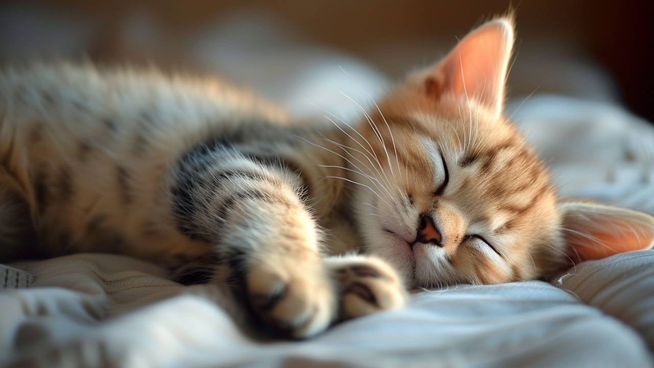 cute kitten Sleeping