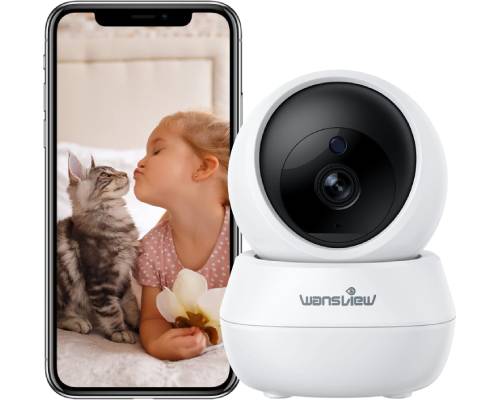 wansview Security Camera Indoor Wireless for Pet 2K Cameras for Home Security with Phone app and Motion Detection