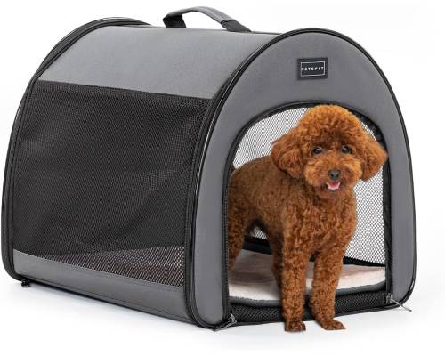 Petsfit Portable Dog Crate, Arch Design Escape Proof Collapsible Soft Sided Dog