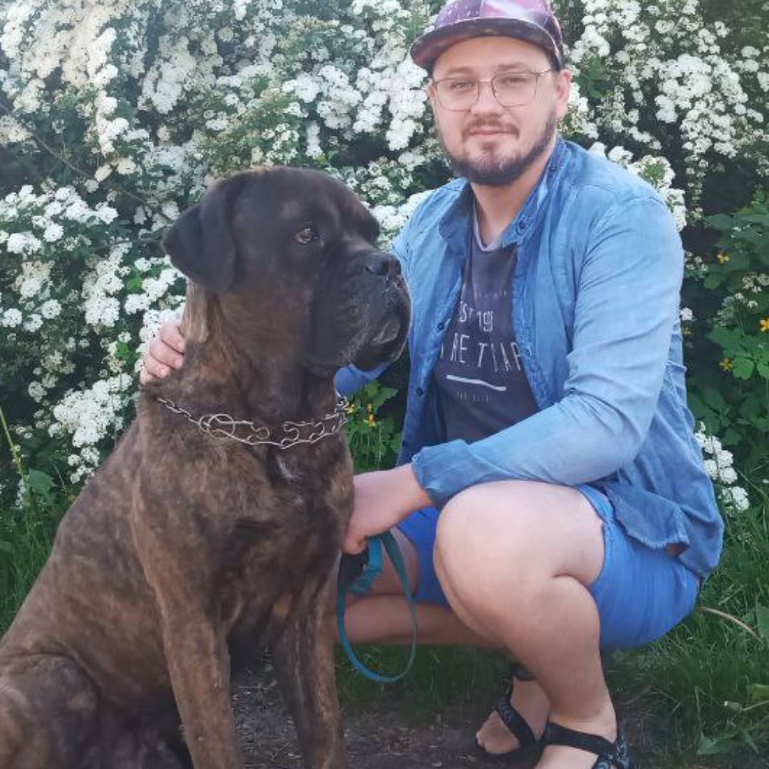 Alex Ramsey and his dog Ramzes