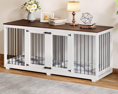large double dog crate furniture